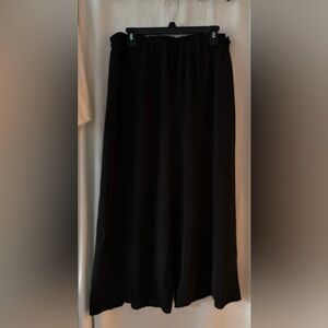 Heimish USA Black Plus Size 2X‎ Women's 
Pull on Wide Leg Crop Pants
